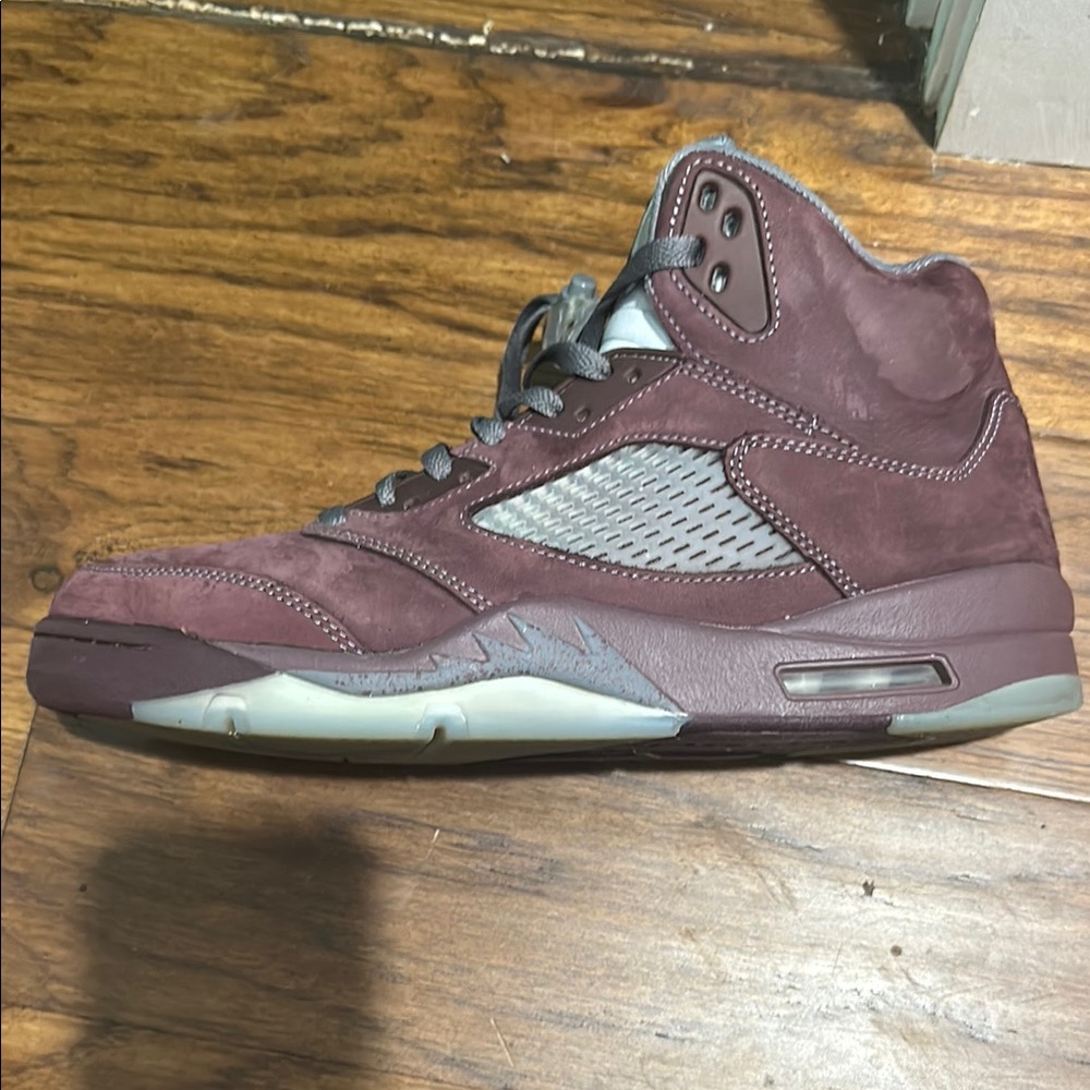 Men's Burgundy High-Top Sneakers
